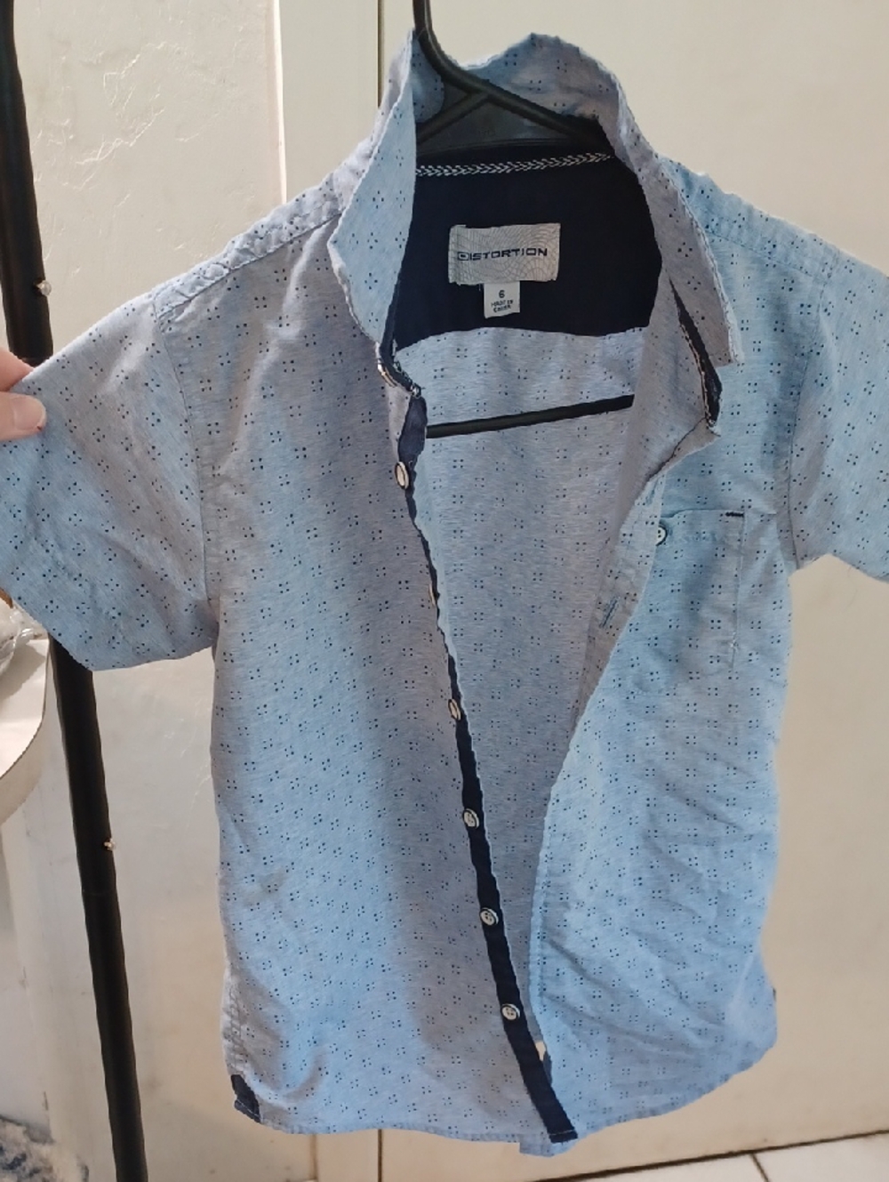 Distortion Kids' Light Blue Button-Down Shirt